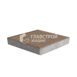 Тротуарная плитка Ромб 3D, коричневая на камне, 6 см