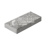 Тротуарная плитка Прямоугольник 300х100х60, антрацит на камне