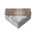 Тротуарная плитка Шапка Епископа, сомон на камне, 6 см