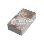Тротуарная плитка Кирпич, сомон на камне, 10 см