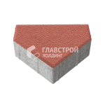 Тротуарная плитка Шапка Епископа, красная на камне, 6 см