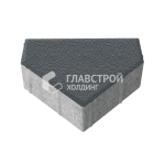 Тротуарная плитка Шапка Епископа, черная на камне, 6 см