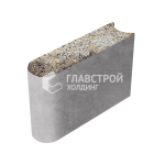 Бордюрный камень БРШ 50.20.8, агат-желтый с гранитной крошкой