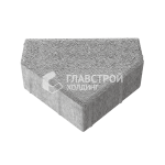 Тротуарная плитка Шапка Епископа, серо-белая на камне, 6 см