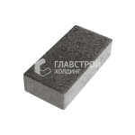 Тротуарная плитка Прямоугольник 20х10х4 см, джафар-черная на камне