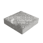 Тротуарная плитка Квадрат 20х20х6 см, антрацит на камне